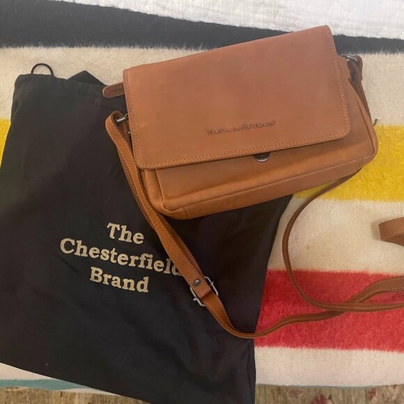 The Chesterfield Brand: Leather Shoulder Bag Cognac Reston - Picture 6 of 14